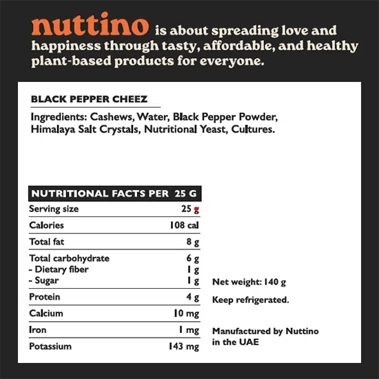 Nuttino Black Pepper Cheese 140g
