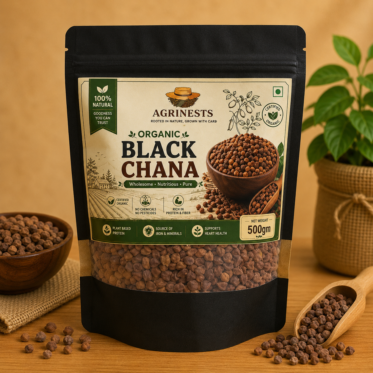 Organic Black Chana 500gm