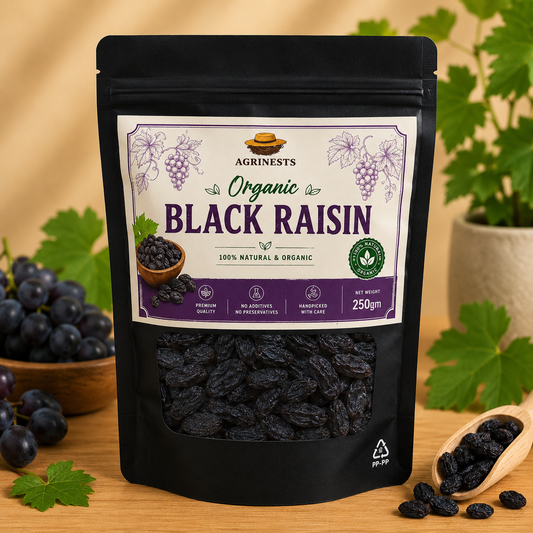 Organic Black Raisins 250gm
