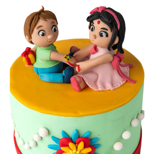 Brother and Sister Rakhi Cake by Agrinests