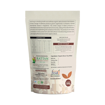 Nutriorg Organic Brown Top Millet 500g