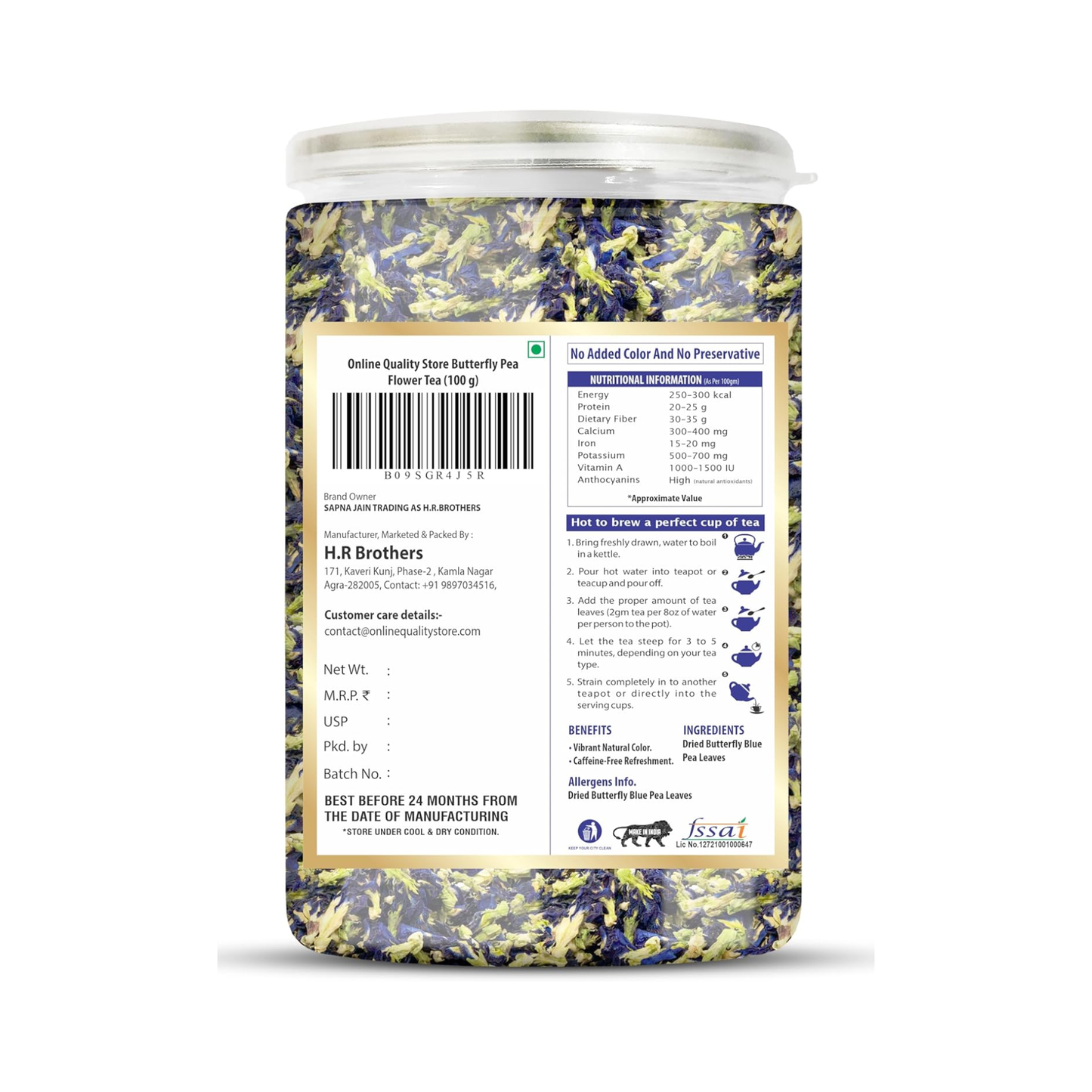 Online Quality Store Butterfly Pea Flower Tea-100g