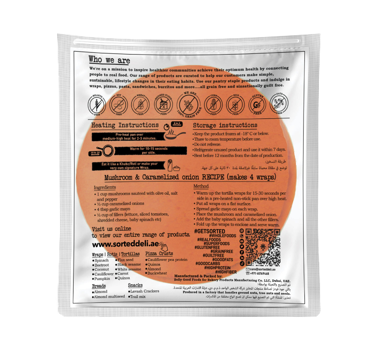 Carrot Wrap with Pea Protein – 8.6gms Protein | Gluten Free | Pack of 4