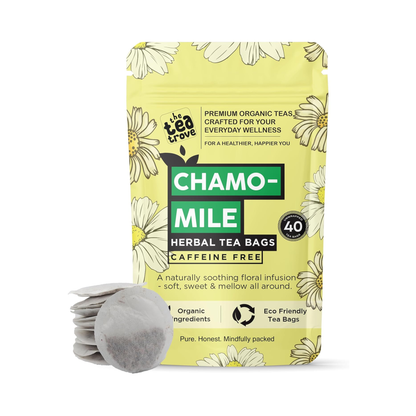 Chamomile 40pcs Round tea bags pouch