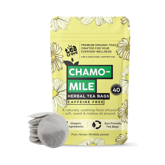 Chamomile 40pcs Round tea bags pouch