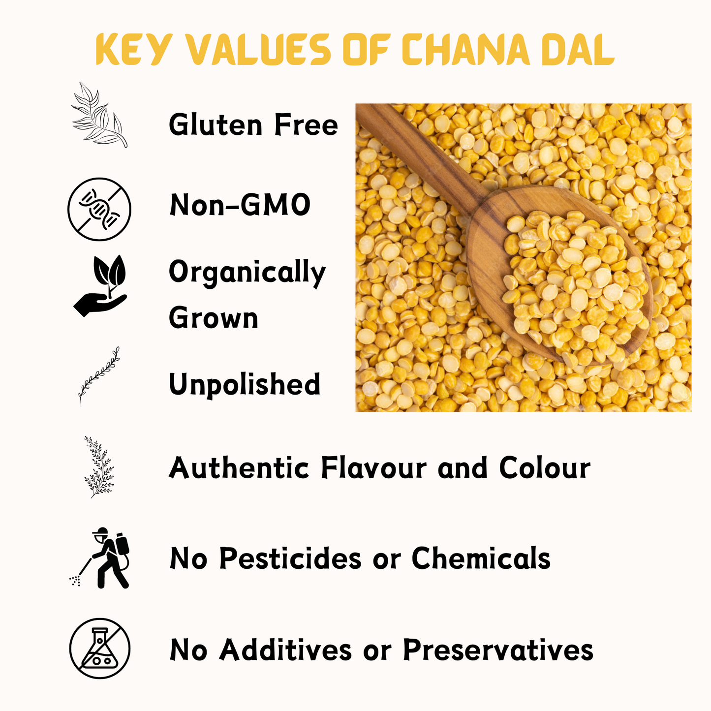 Organic Chana Dal 500gm