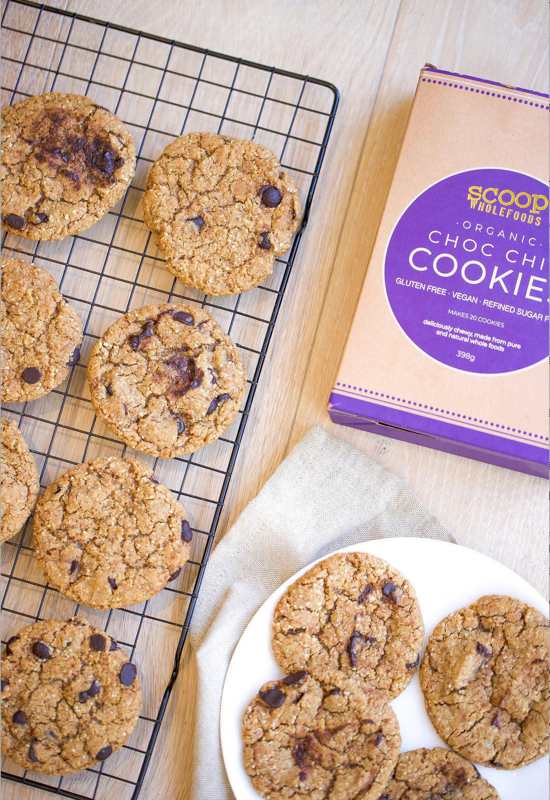 Organic Choc Chip Cookies 398g