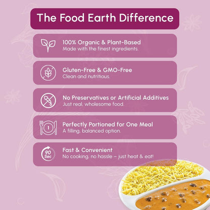 Food Earth Ready to Eat Indian Meal – Madras Coconut Curry with Turmeric Rice