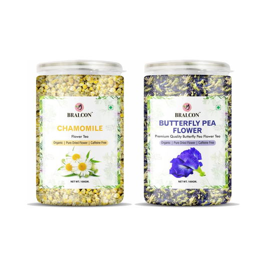 Bralcon  Butterfly Pea Flower and Chamomile - 200g (100g x 2 Pack)