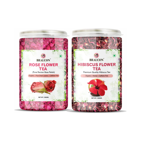 Bralcon Hibiscus and Rose Flower 200g (100g x 2 Pack)