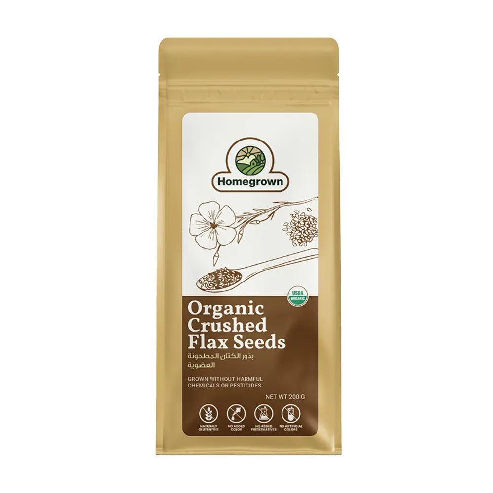 Homegrown Organic Crushed Flax Seeds 200g
