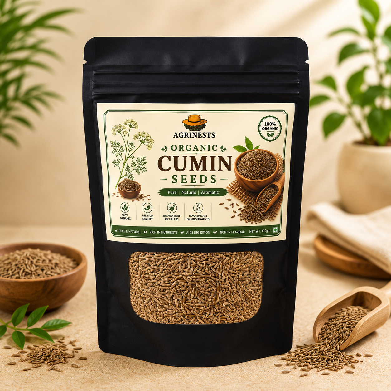 Organic Cumin Seeds 100gm