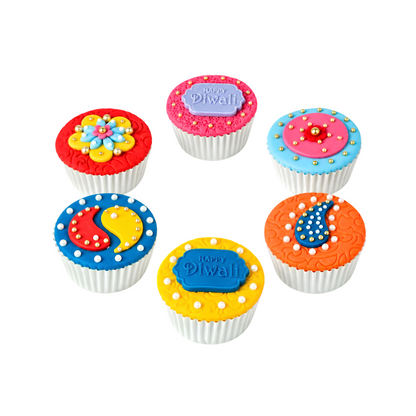 Diwali Colorful Cupcakes
