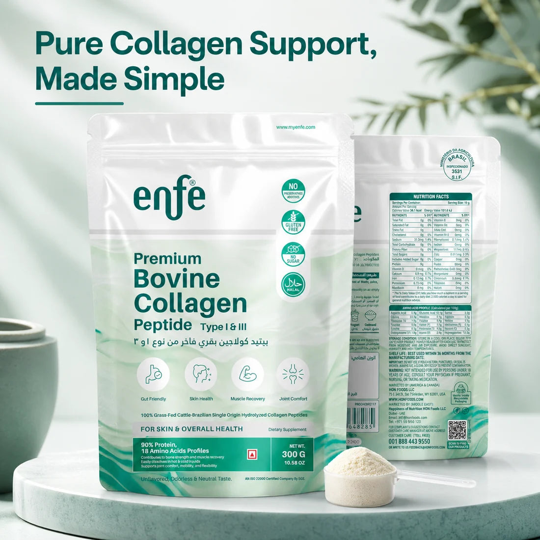 Bovine collagen Peptide Unflavored 300g