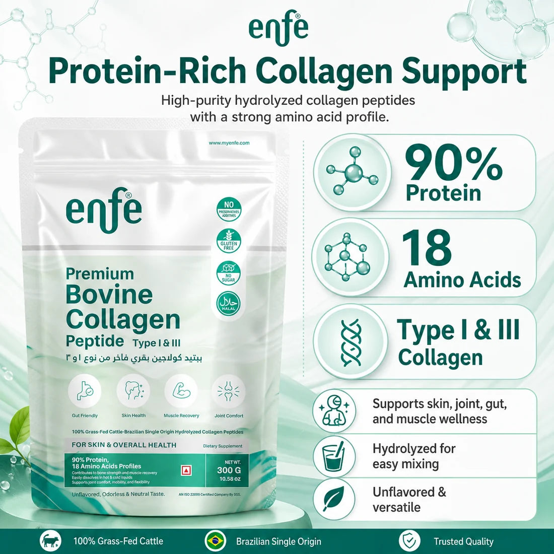 Bovine collagen Peptide Unflavored 300g