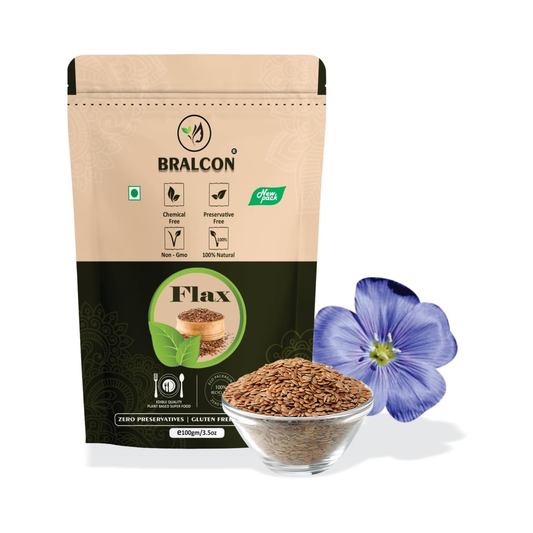 Bralcon Raw Organic Flax Seeds -100g