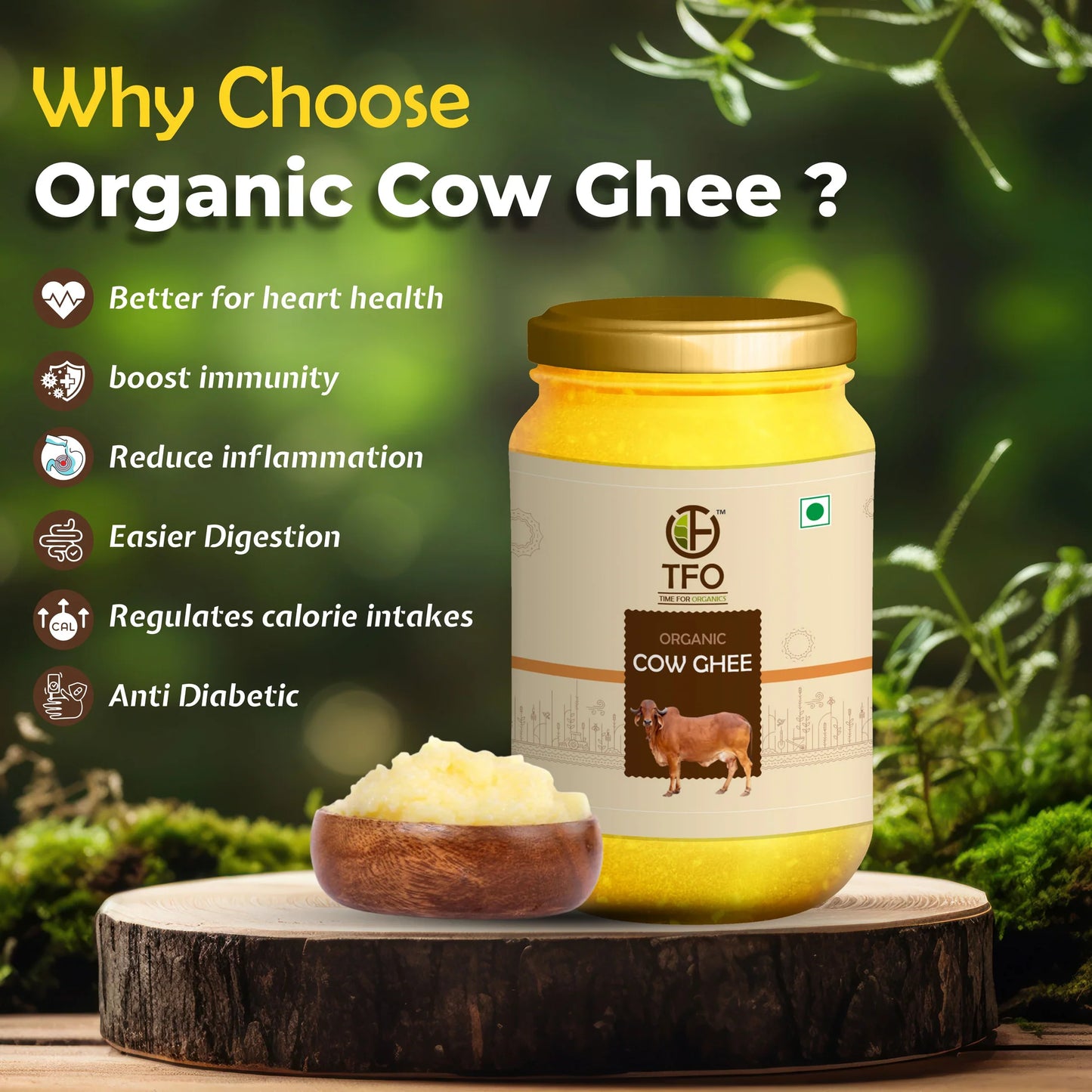 TFO Organic Cow Ghee 220ml