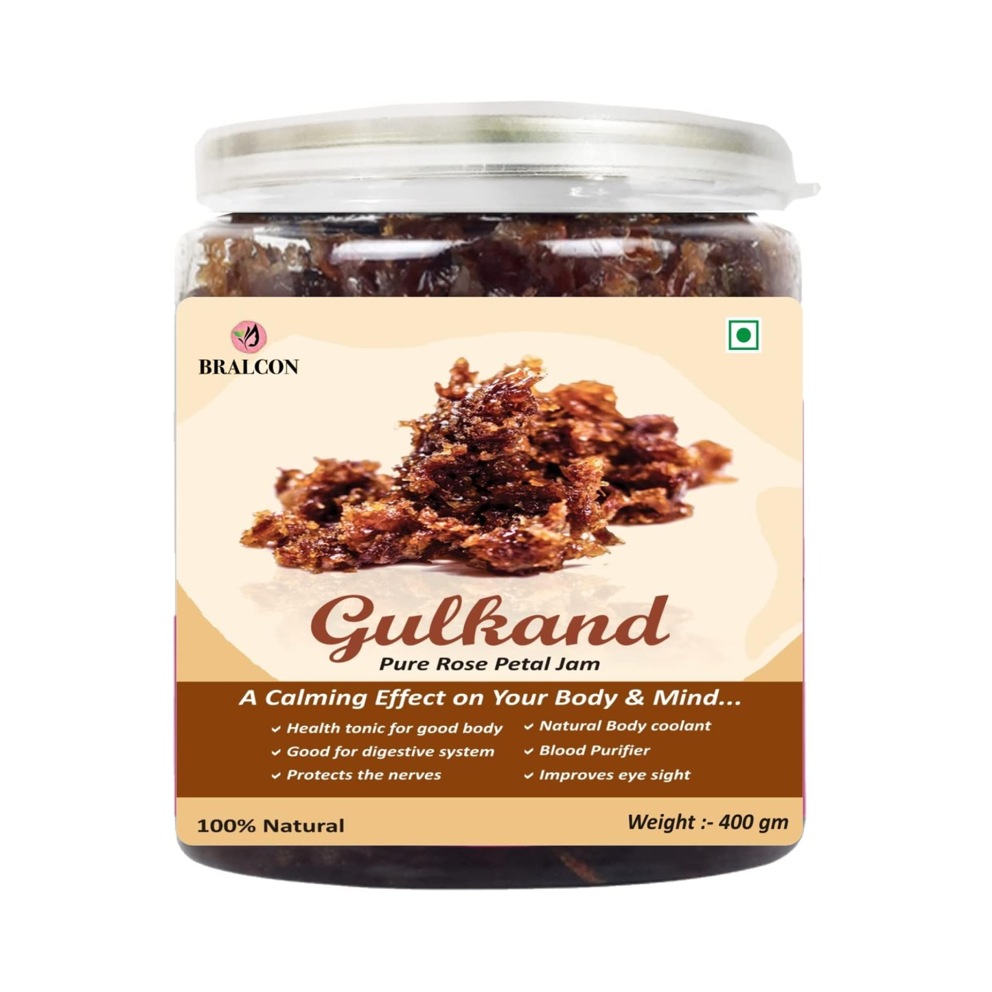 Bralcon Natural Gulkand (Rose Petal Jam)-400g