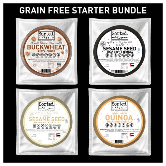 Grainfree Starter Bundle: Three packs of wraps, one pack of pizza crust.
