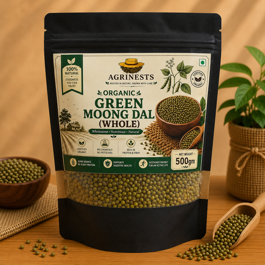 Organic Green Moong Whole 500gm