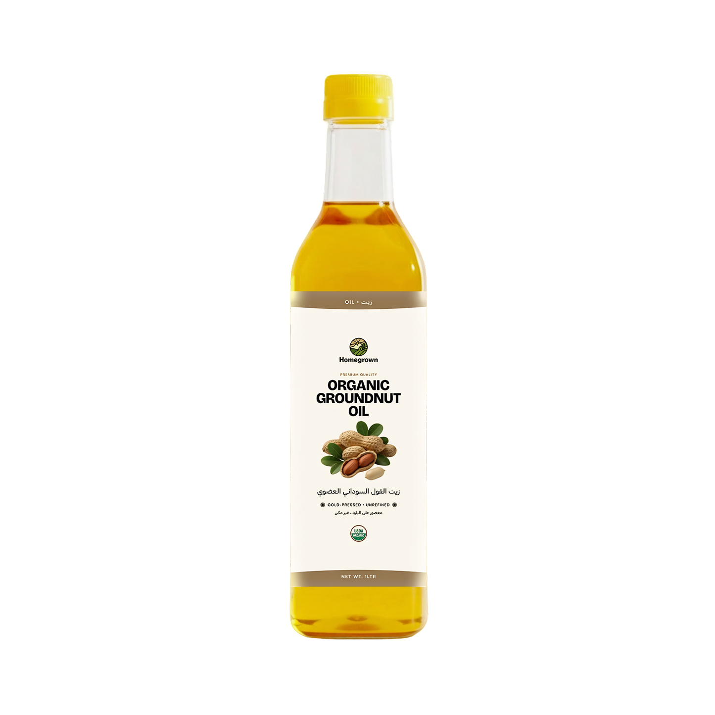 Homegrown Organic Groundnut Oil 1ltr