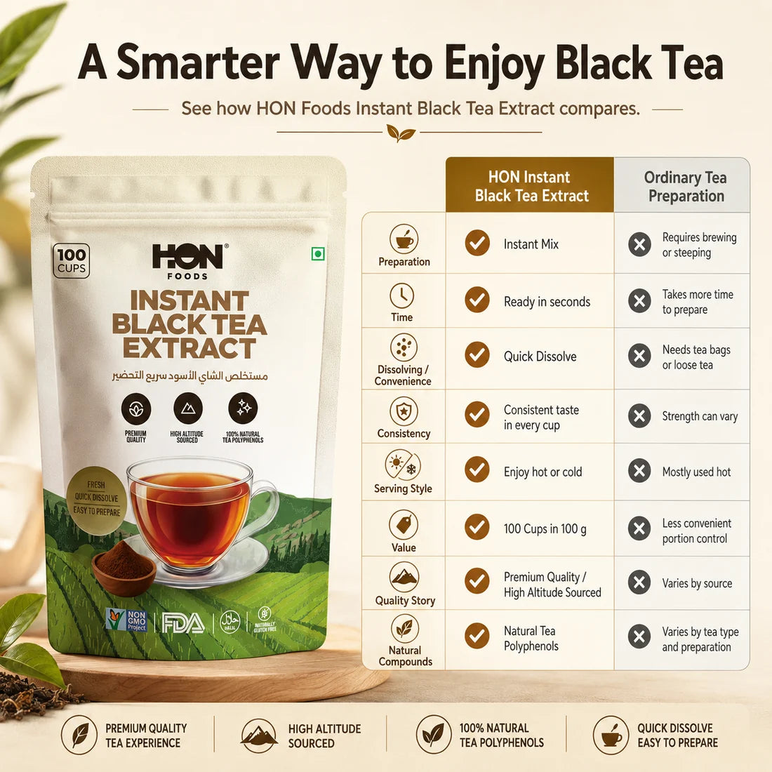 Instant Black tea Extract powder 100g