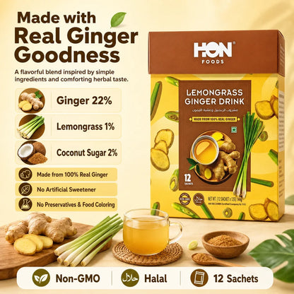 Lemon grass Ginger Instant Drink 12g X12Pcs