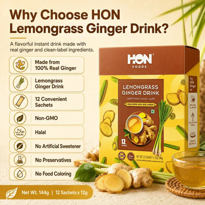 Lemon grass Ginger Instant Drink 12g X12Pcs