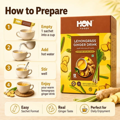 Lemon grass Ginger Instant Drink 12g X12Pcs