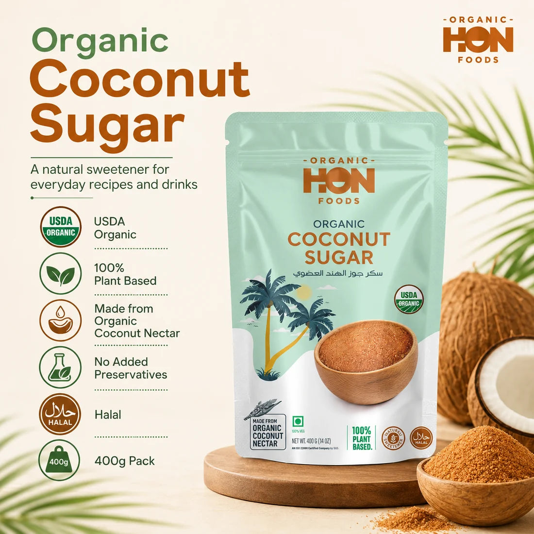 Organic Coconut sugar powder 400g