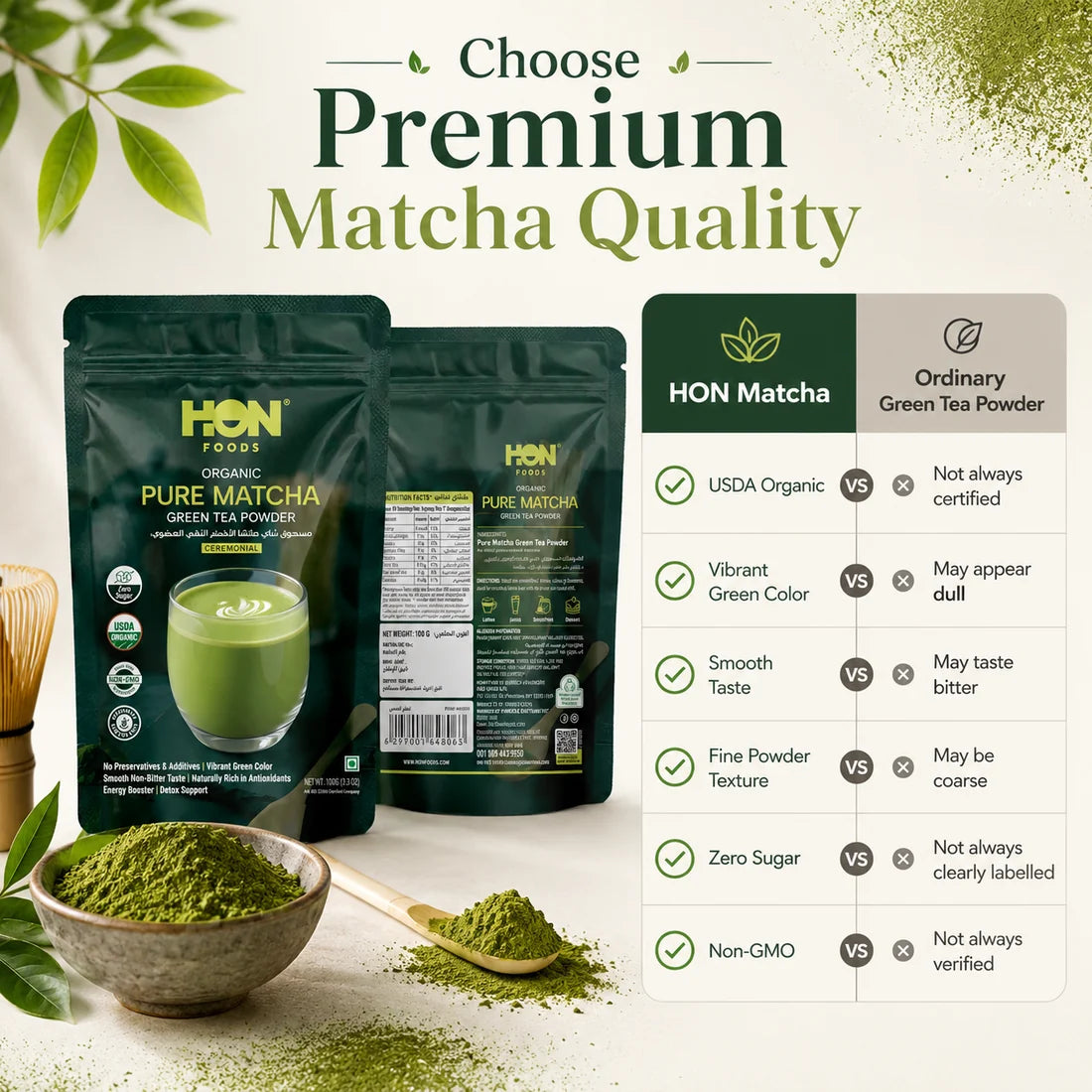 Organic Matcha Green Tea Powder 100g
