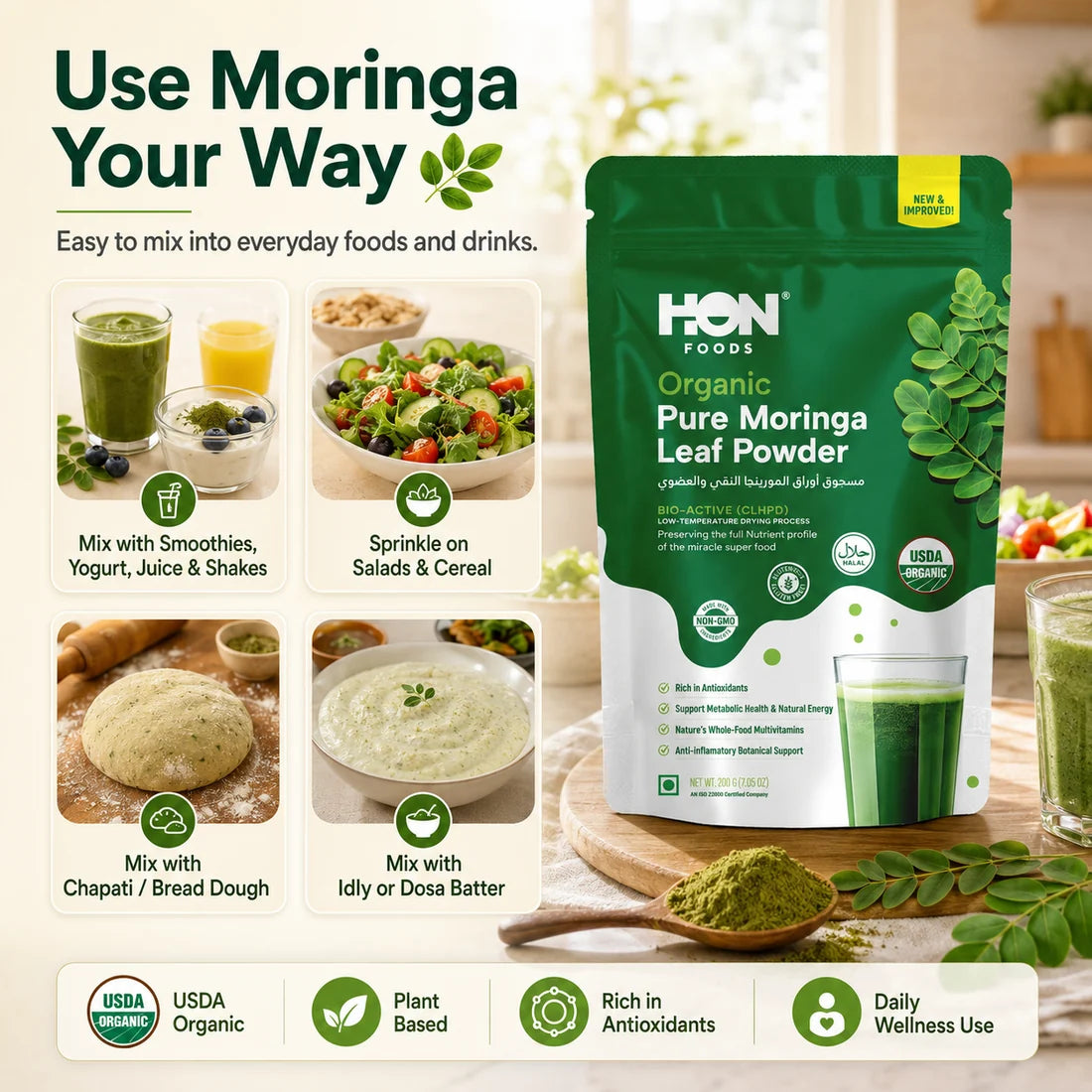Organic Moringa Leaf Powder (CLHPD)200g