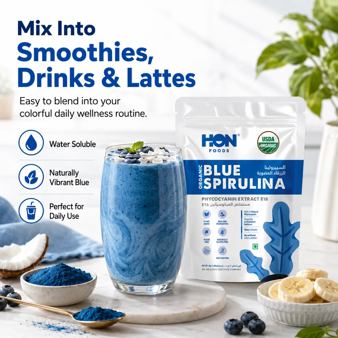 Organic Phycocyanin (Blue Spirulina) E18- 30g