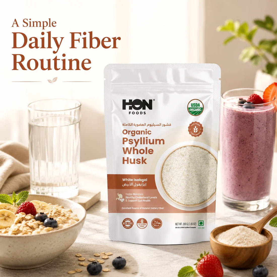 Organic Psyllium whole Husk 200g