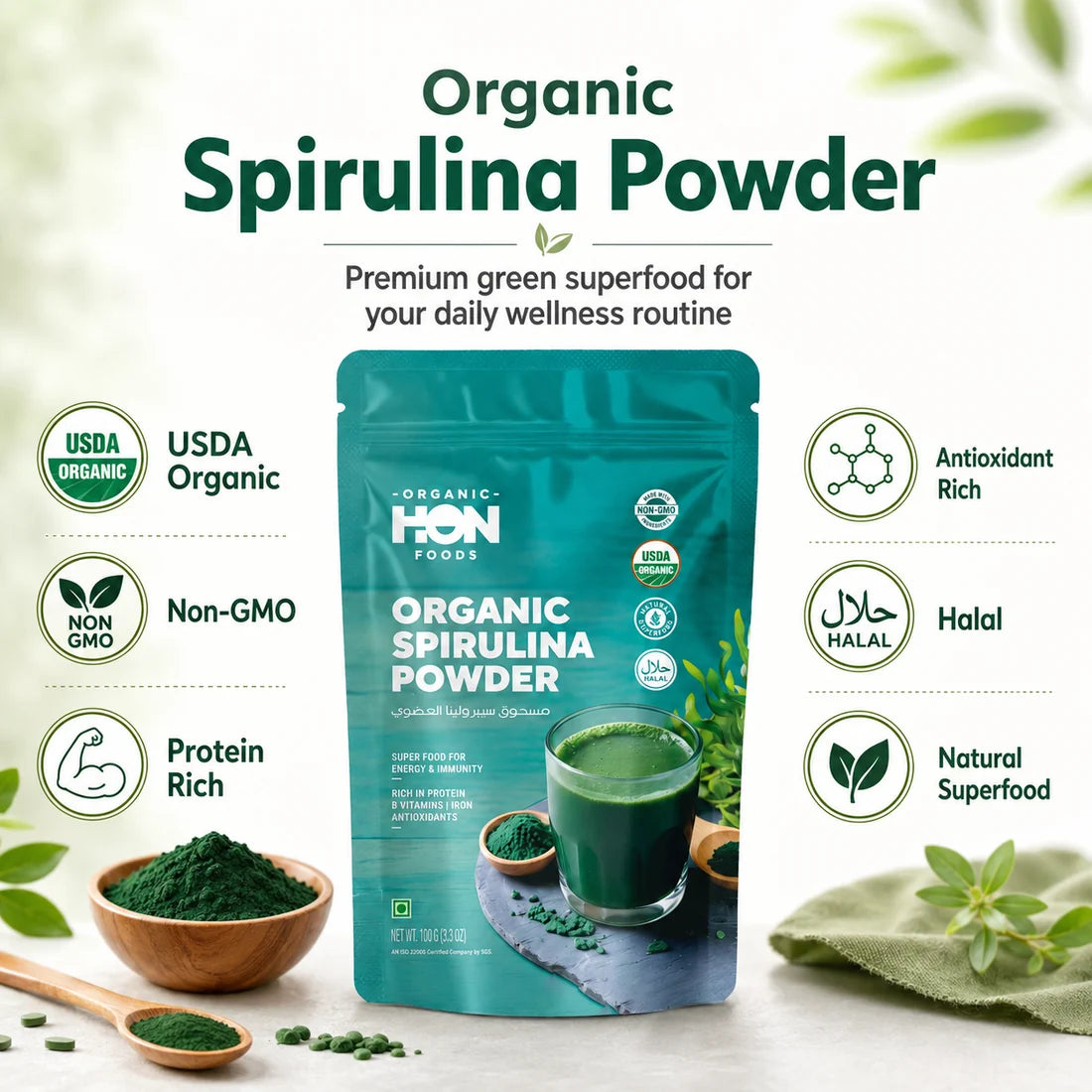 Organic Spirulina Powder 100g