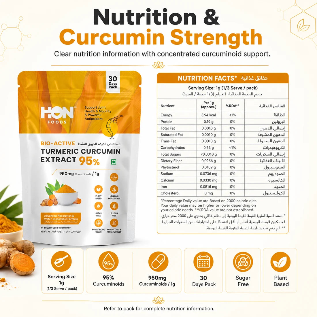 Turmeric Curcumin Extract 95% Powder 30g