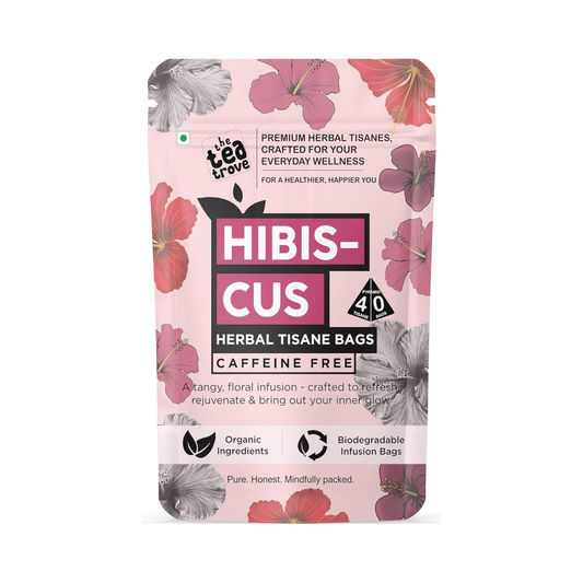 Hibiscus 40pcs biodegradable pyramid tea bags pouch