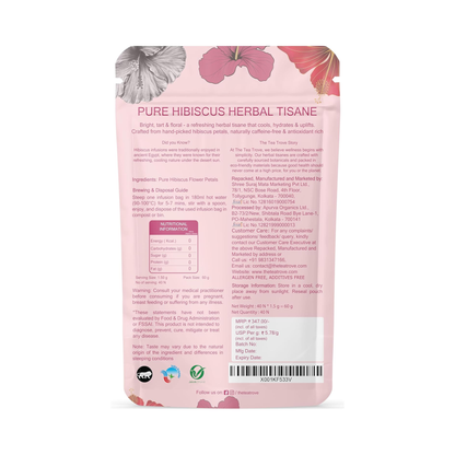 Hibiscus 40pcs biodegradable pyramid tea bags pouch
