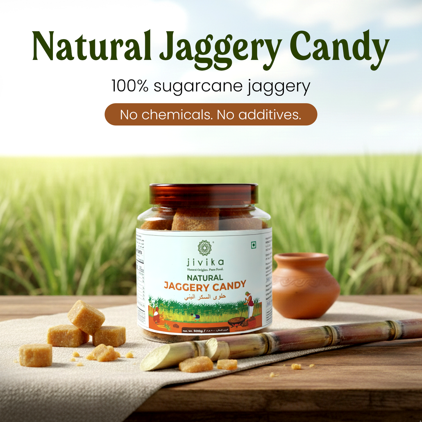Jivika Natural Jaggery Candy 500g