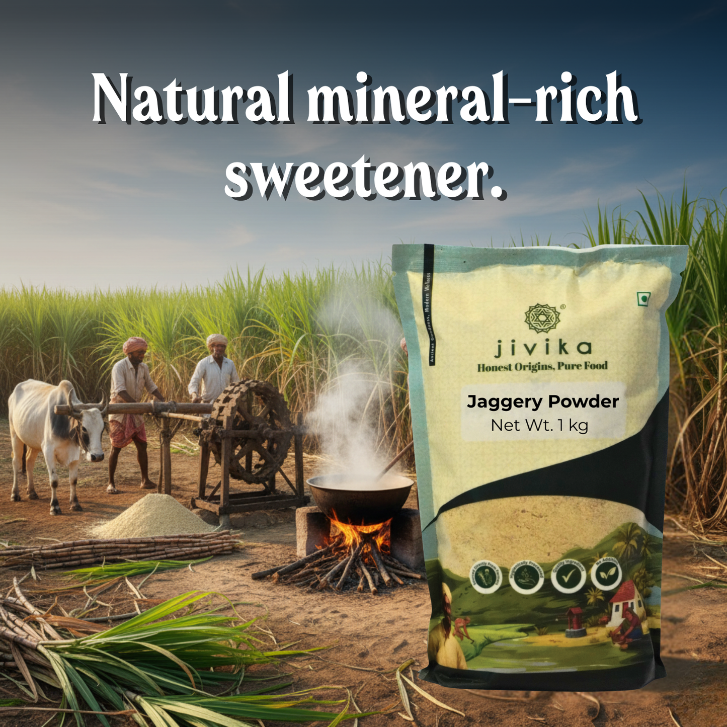 Jivika Natural Jaggery Powder 1kg