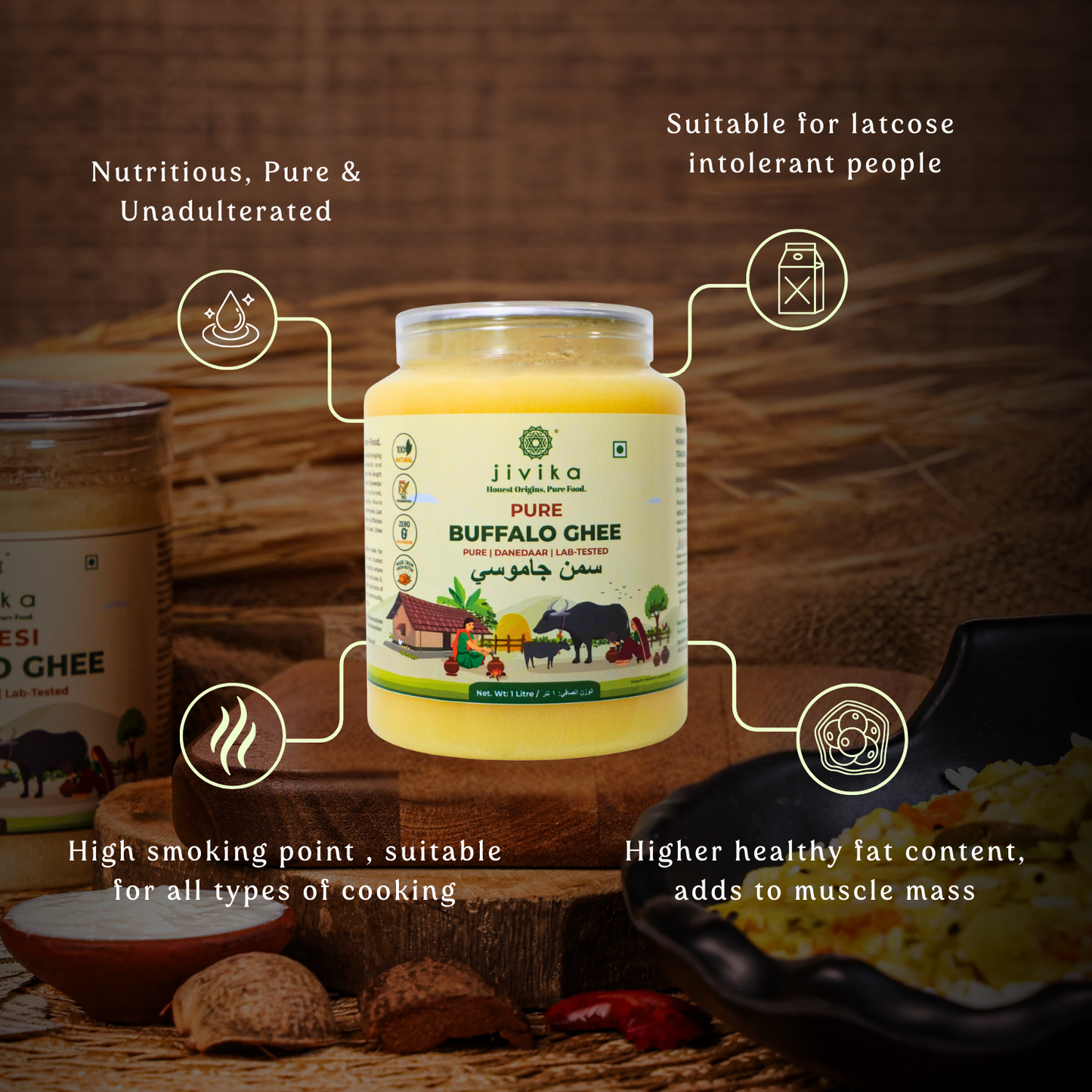 Jivika Buffalo Ghee 1000ml