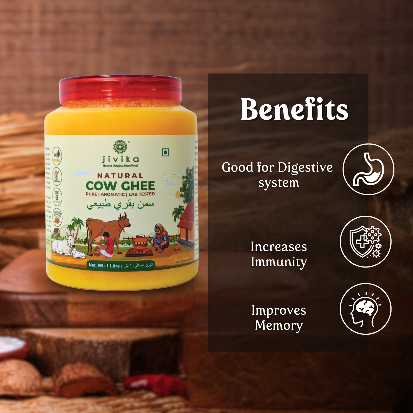 Jivika Natural Cow Ghee 1000ml