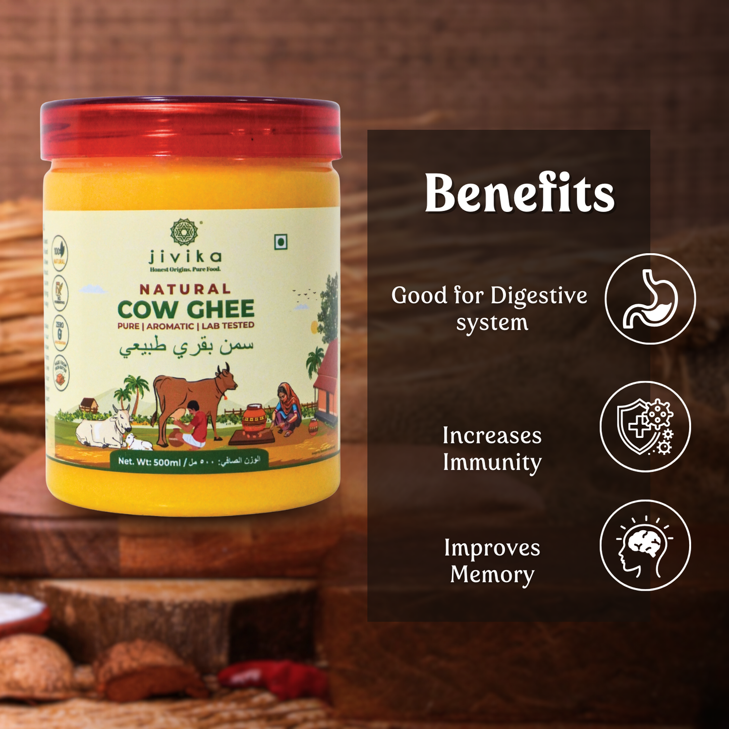 Jivika Natural Cow Ghee 500ml