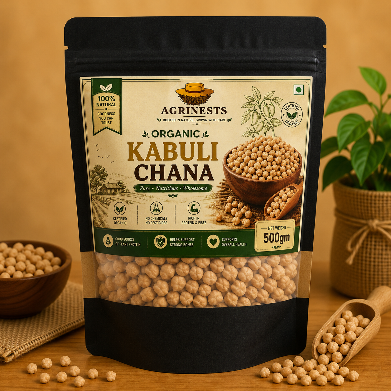 Organic Kabuli Chana 500gm