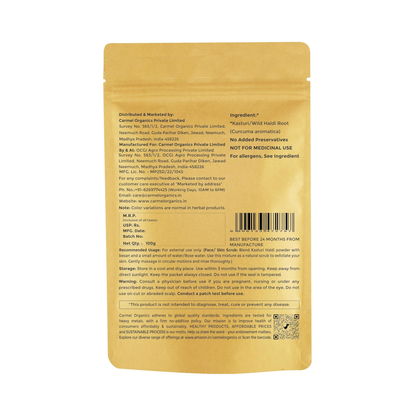 Carmel Organics Kasturi Haldi Turmeric Powder 100g