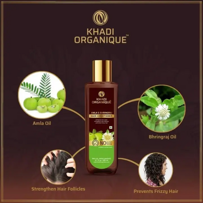 Khadi Organique Amla Bhringraj Conditioner  (SLS & Paraben free) 200ml