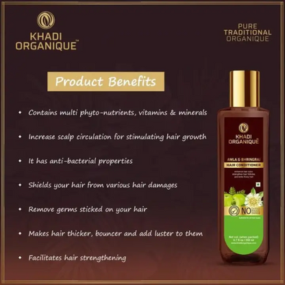 Khadi Organique Amla Bhringraj Conditioner  (SLS & Paraben free) 200ml