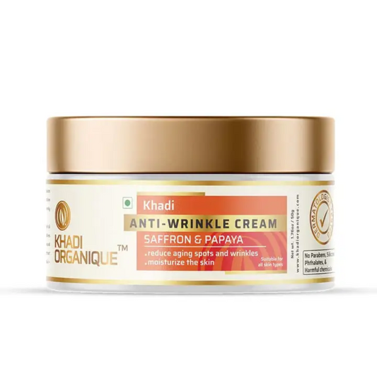 Khadi Organique Anti Wrinkle Cream ( Saffron & Pappaya) 50g