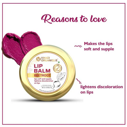 Khadi Organique Beetroot Lip Balm 5g