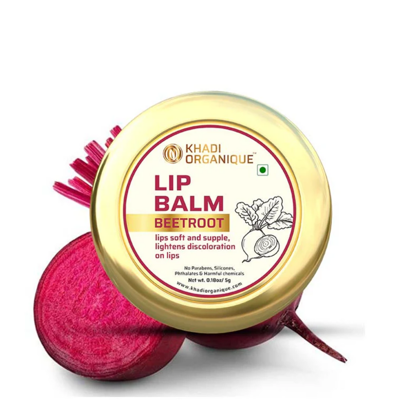 Khadi Organique Beetroot Lip Balm 5g